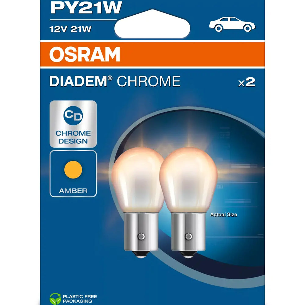 Osram Diadem Chrome PY21W 7507DC-2BL 2 Stück