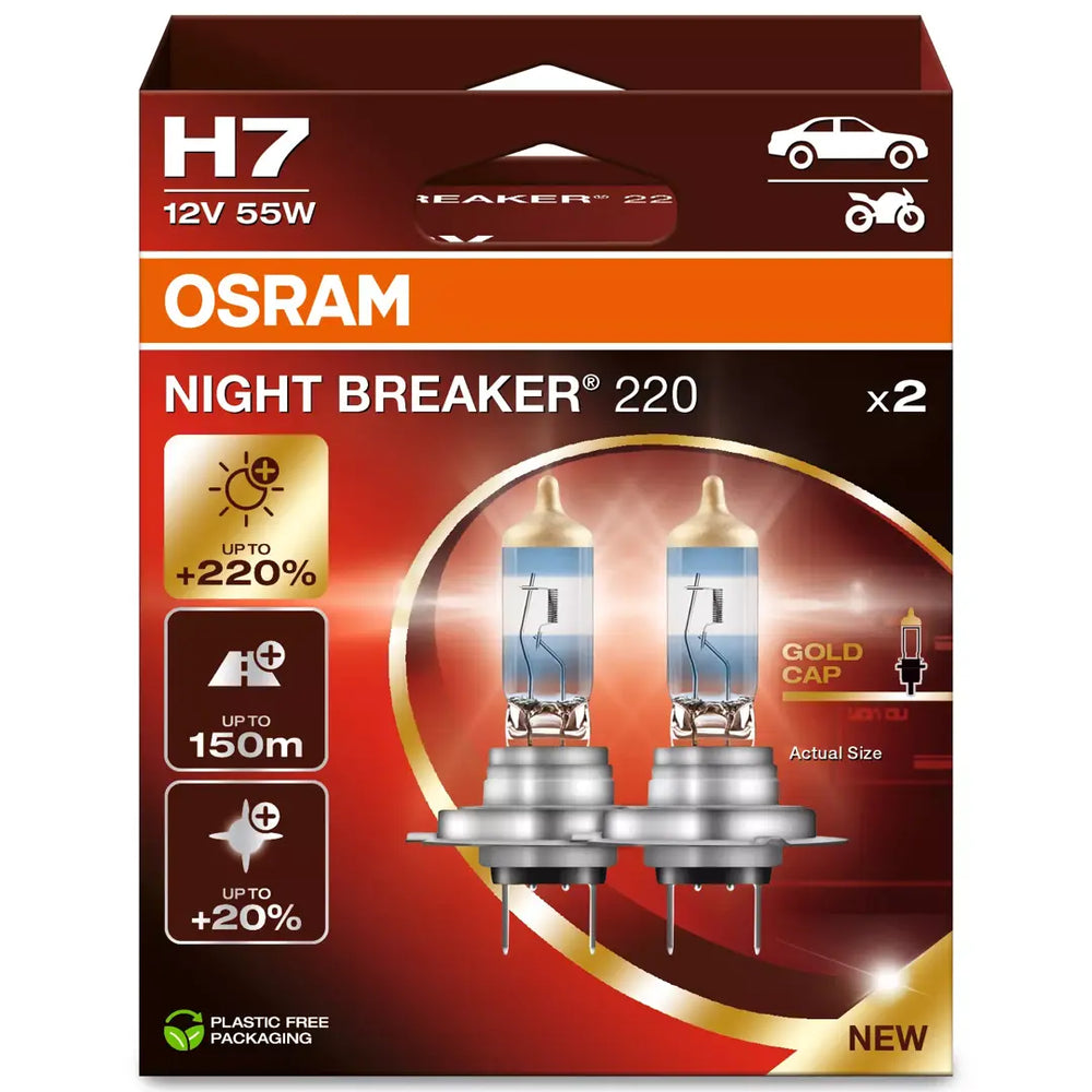 Osram H7 Night Breaker 220 Doppelpack Faltschachtel