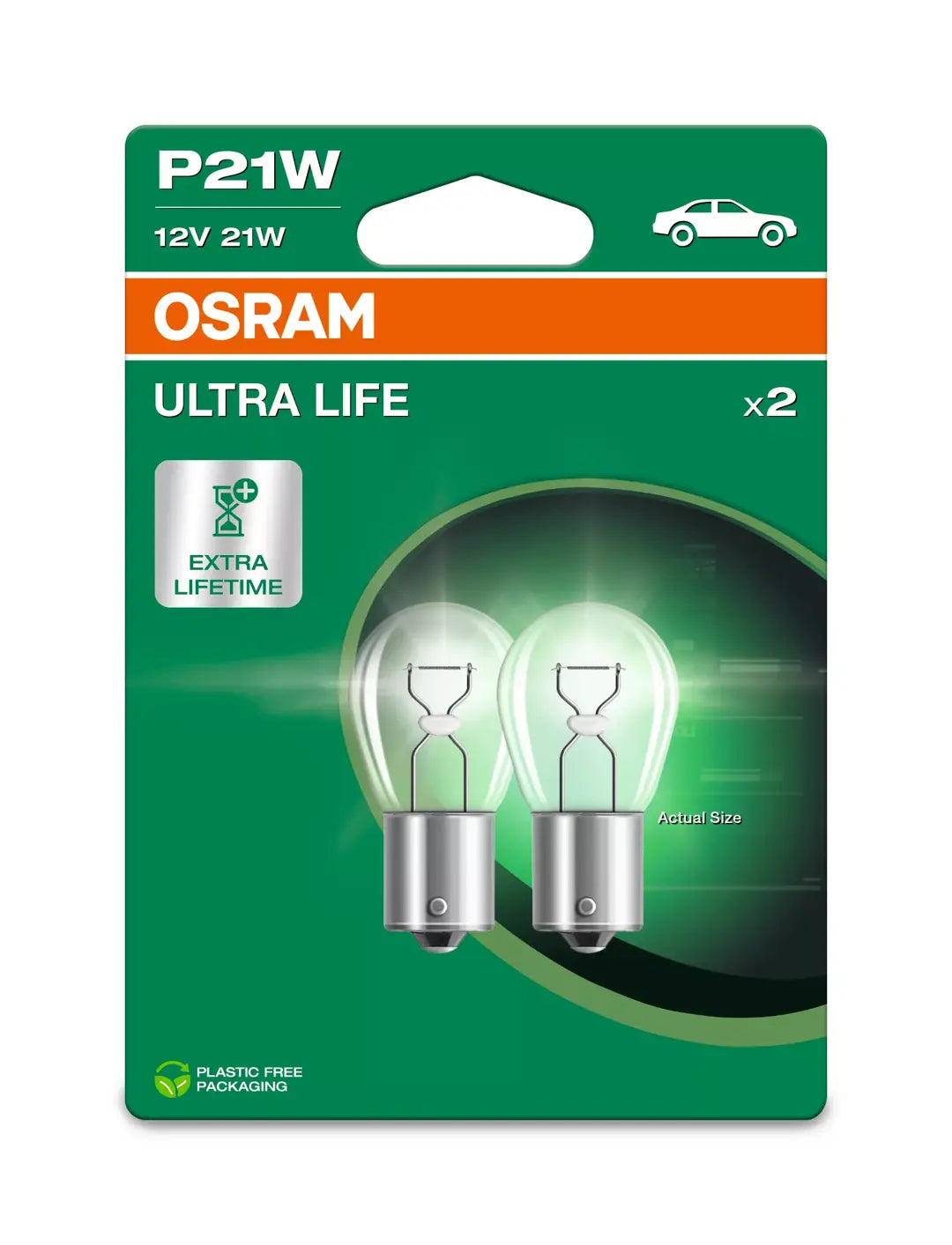 Osram Ultra Life P21W 12V 21W Signallampe 2 Stück 7506ULT