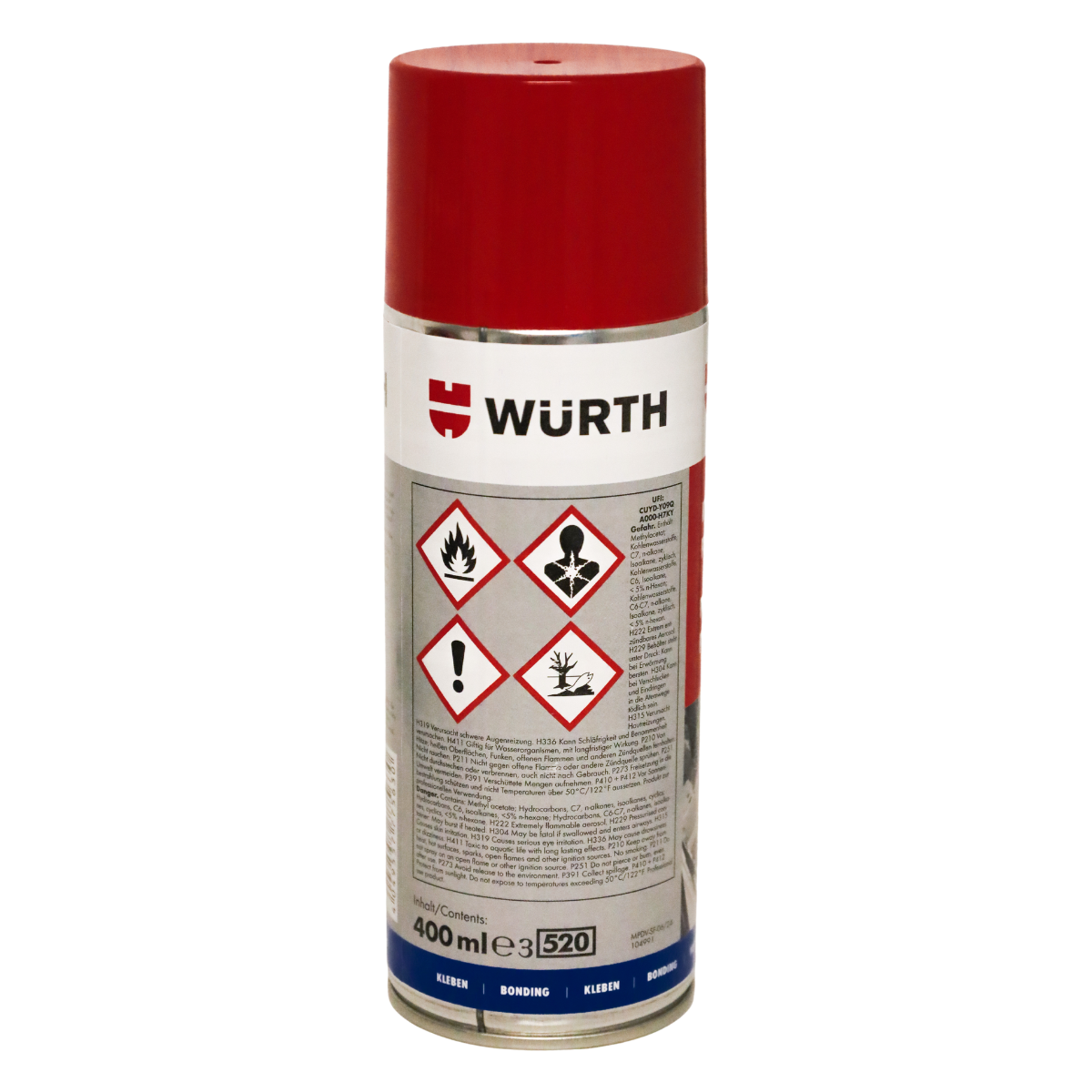 Würth Kraftsprühkleber Plus 400 ml Warnhinweise